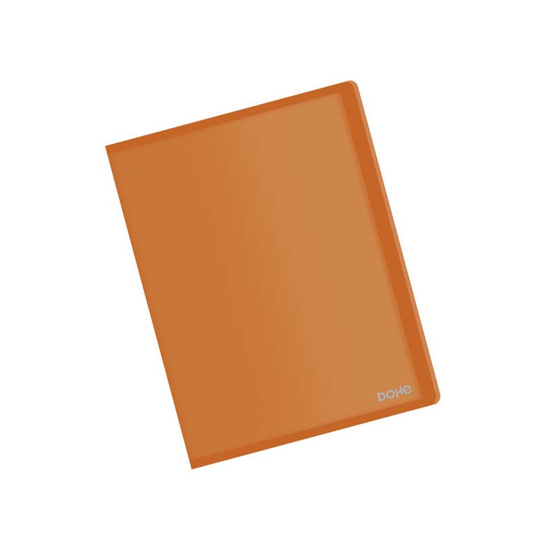 Cartella Dohe con 20 saldature Trasparente A4 80mic - Copertina flessibile in polipropilene - Colore arancione