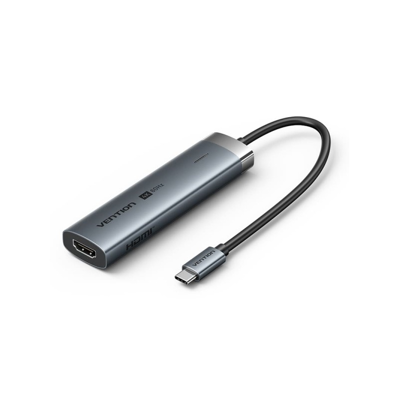 Vention Docking Station 6 in 1 da USB-C a HDMI/3xUSB3.0/USB-C 3.2 G1/PD 100W - 0.15 m - Colore grigio