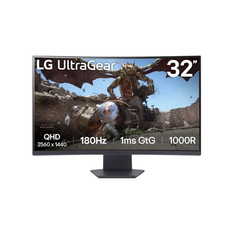LG UltraGear Monitor 31.5 curvo 1000R LED VA QHD FreeSync 180Hz - Risposta 1ms - 16:9 - HDMI. DisplayPort - VESA 100x100