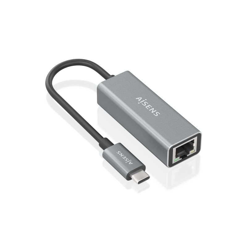 Convertitore da USB3.1 GEN1 a Gigabit 10/100/1000 MBPS Ethernet USB3.1 GEN1 di Aisens - 15 cm - Grigio