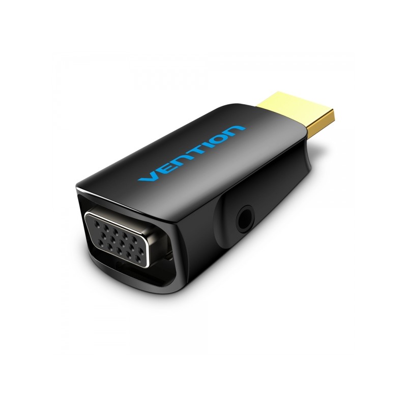 Adattatore Vention da HDMI maschio a VGA femmina con jack audio da 3.5 mm - Nero