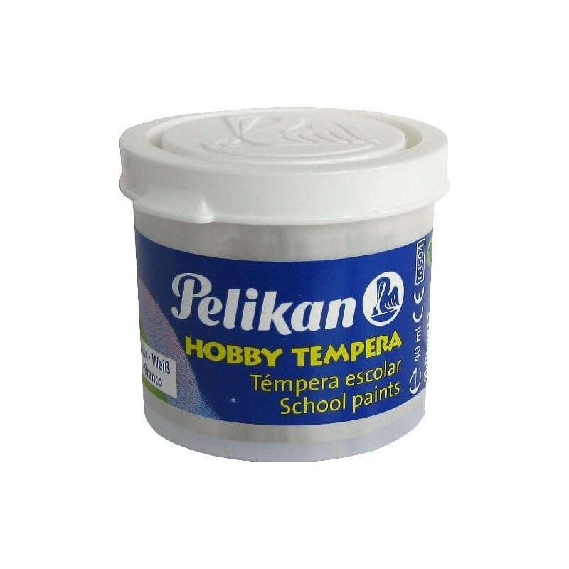 Bottiglia di tempera scolastica Pelikan da 40 ml - Facile da lavare - Ideale per l'artigianato - Colore bianco