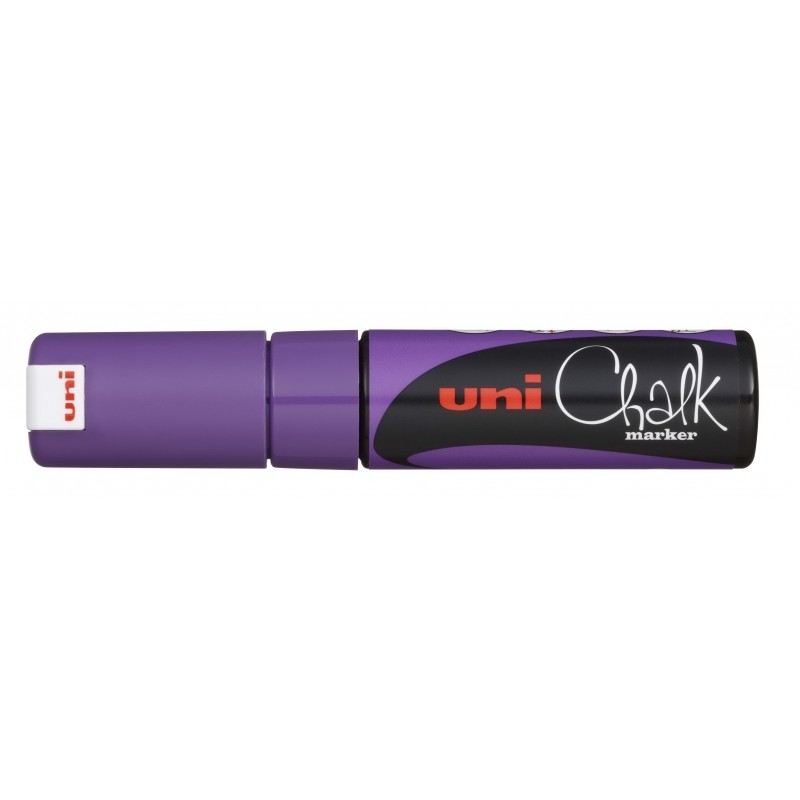 Uni-ball PWE-8K Marcatore a gesso liquido - Punta smussata 8 mm - Cancellabile a umido - Resistente alla pioggia - Color