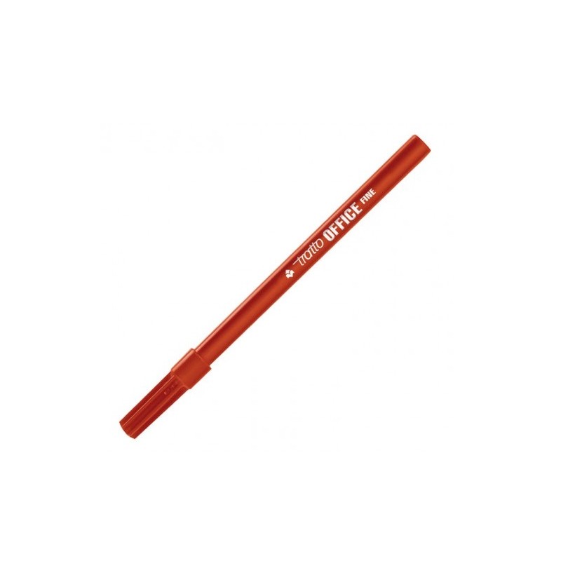Penna in fibra per ufficio Tratto - Punta in fibra 2.5 mm - Tratto 0.7 mm - Inchiostro a base d'acqua - Colore rosso