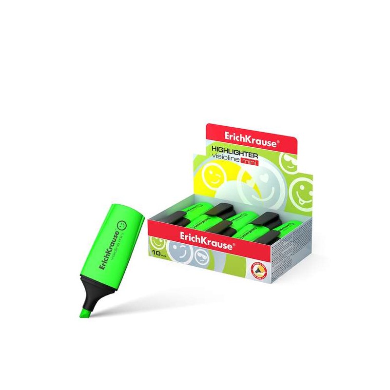 Erichkrause Visioline Mini Fluorescente - Punta smussata - Corsa da 0.6 a 5.2 mm - Colore verde