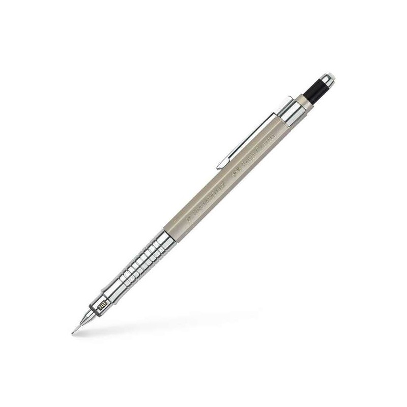 Faber-Castell TK-Fine Vario L Matita meccanica HB 0.7 mm - Con gomma - Clip in metallo - Colore Champagne