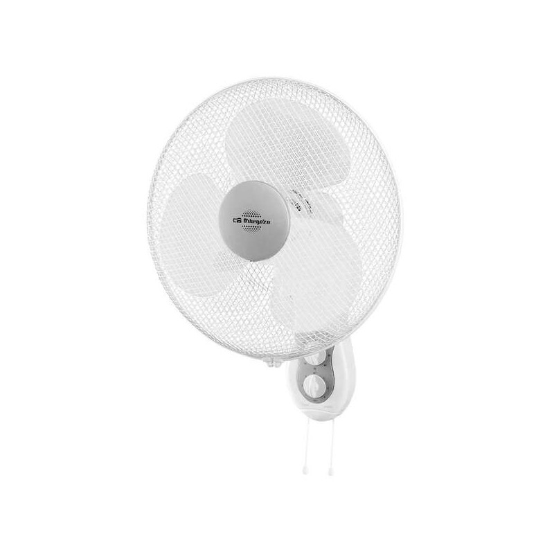 Orbegozo WF 0139 Ventilatore da parete efficiente e sicuro - pale da 40 cm - 3 velocità - testa multiregolabile - grigl