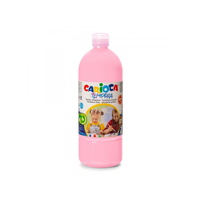 Bottiglia di tempera Carioca 1000ml - Colori super lavabili - Facile da miscelare - Applicabile su materiali porosi - Al