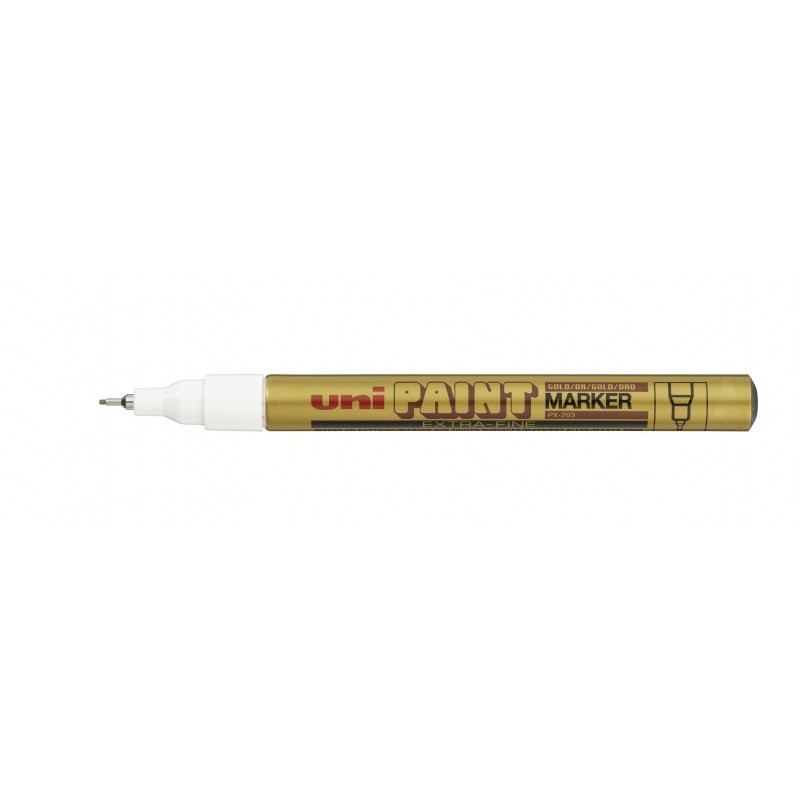 Uni-ball PX-203 Pennarello - Punta acrilica 1 mm - Permanente su tutte le superfici - Resistente alla luce e all'acqua -
