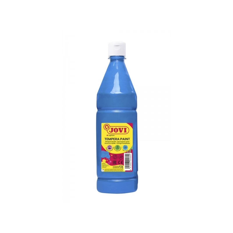Jovi Tempera Paint Vernice liquida 1000ml - A base d'acqua - Pronta all'uso - Alto potere coprente - Asciugatura rapida 