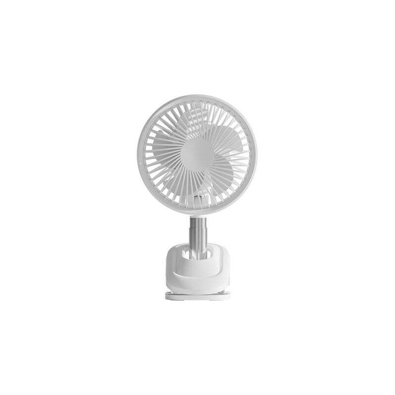 Ventilatore da tavolo XO - Tre velocità - Silenzioso - Batteria da 2000Mah - Modalità a clip - Regolazione della rotaz