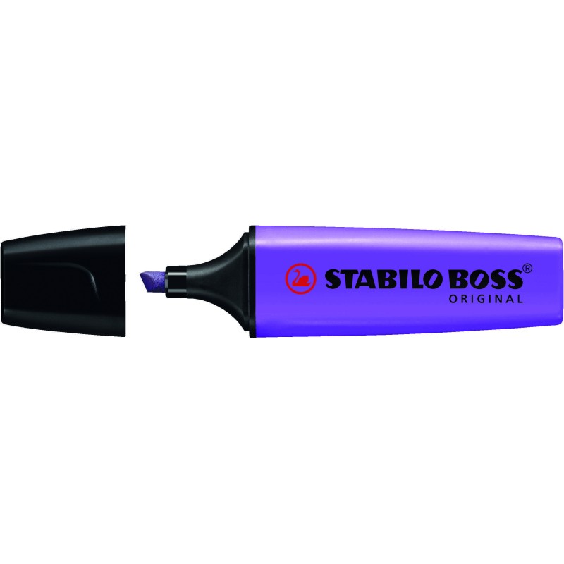 Stabilo Boss 70 Penna evidenziatore - Da 2 a 5 mm - Ricaricabile - Inchiostro a base d'acqua - Colore viola fluorescente