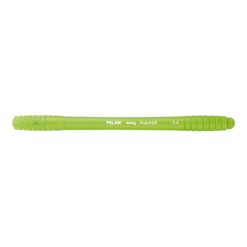 Milan Sway Fineliner - Punta fine 0.4 mm - Ergonomica - Inchiostro a base d'acqua - Colore verde chiaro