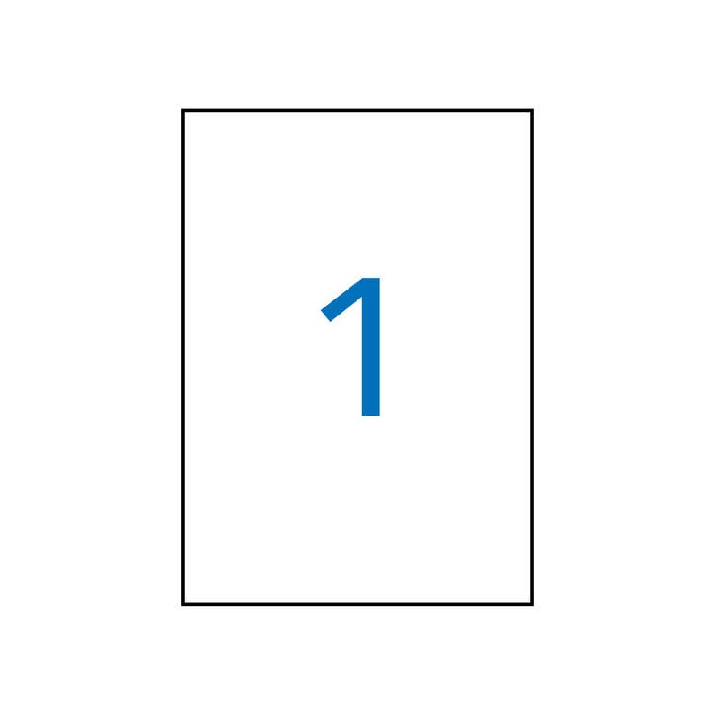 Etichette blu permanenti Apli 210.0 x 297.0 mm 100 fogli