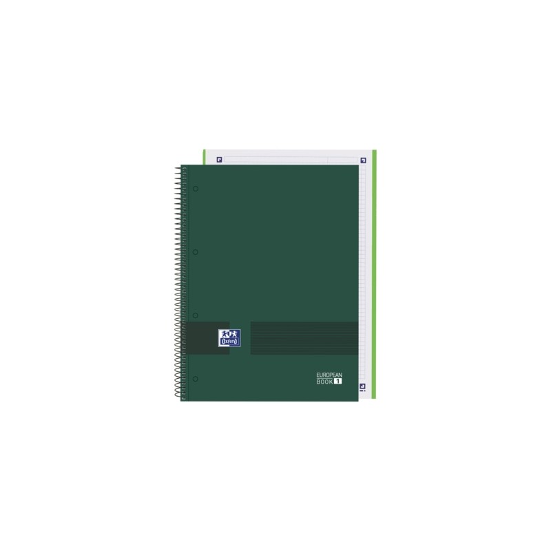Oxford e You A4+ Europeanbook - Copertina rigida - 80 fogli - Colore verde