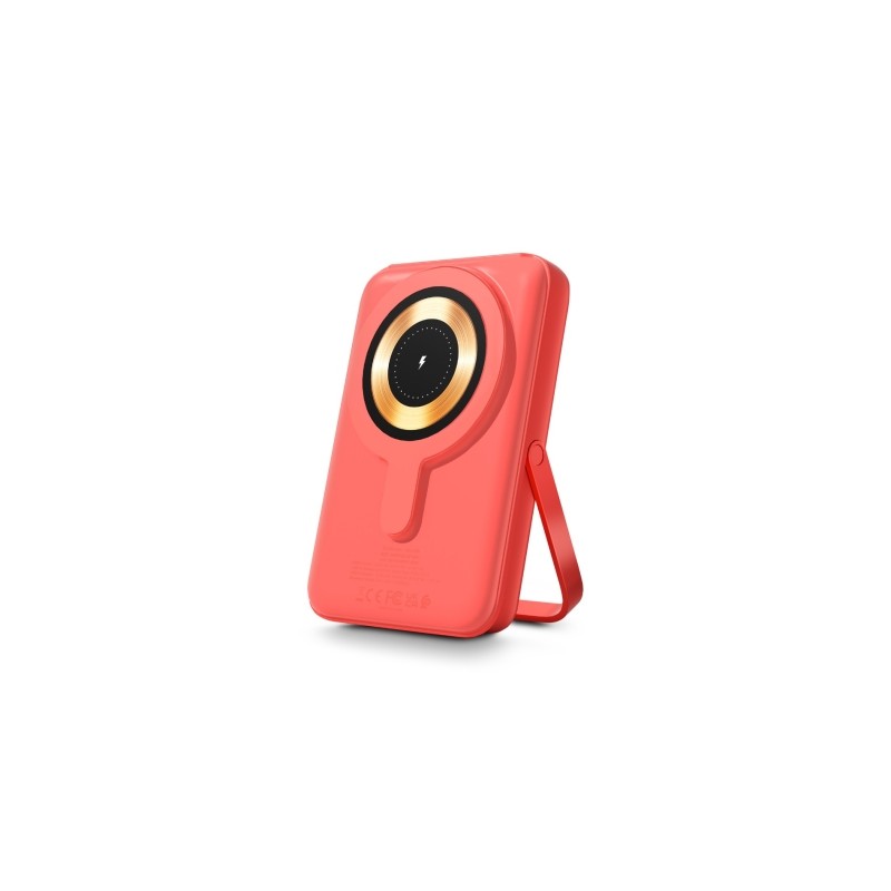 Urban Factory Magnee Powerbank Universale 10000mAh - Ingresso USB-C - Uscita USB-C. USB-A e Wireless - Arancione neon