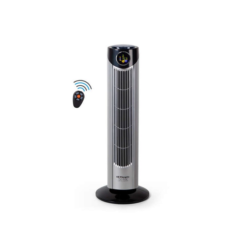 Orbegozo TWM 1010 Ventilatore ionico a torre - Flusso d'aria potente - Display digitale - Telecomando - Ideale per comba