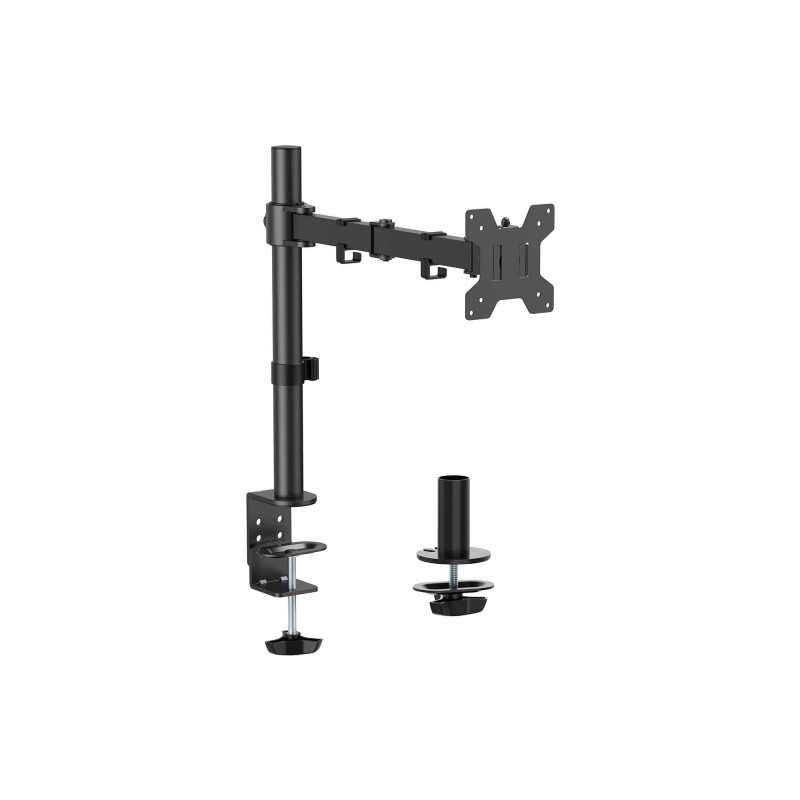 Aisens Eco Supporto da tavolo per monitor/TV inclinabile e girevole 10Kg (3 punti di rotazione - 1 braccio) 17-32 - Nero