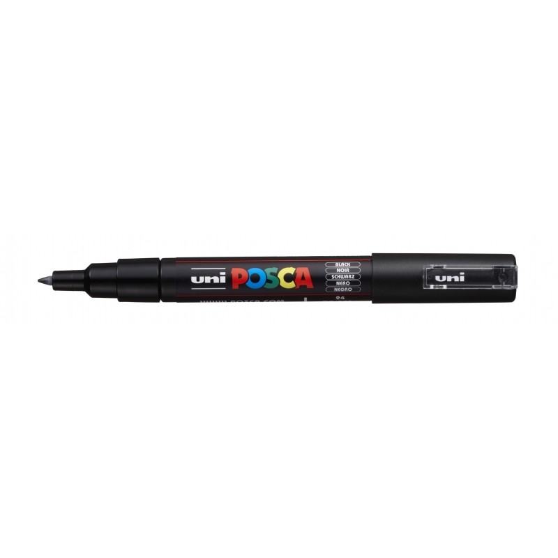Posca PC-1M Pennarello - Punta conica in poliestere 0.7 mm - Larghezza tratto 0.7 mm - Inchiostro a base d'acqua - Resis