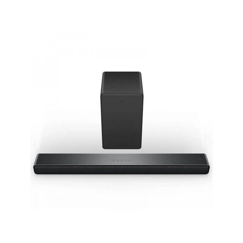Soundbar TCL P733WE con subwoofer wireless da 110 W - Uscita audio a 3.1 canali - Bluetooth 5.2. suono 3D. DTS Virtual X