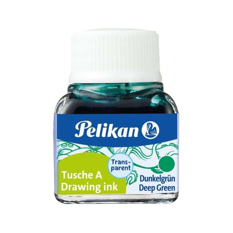 Pelikan China Ink 523 10ml N.7 - Flacone da 10ml - Ideale per disegno e calligrafia - Resistente all'acqua e ad asciugat