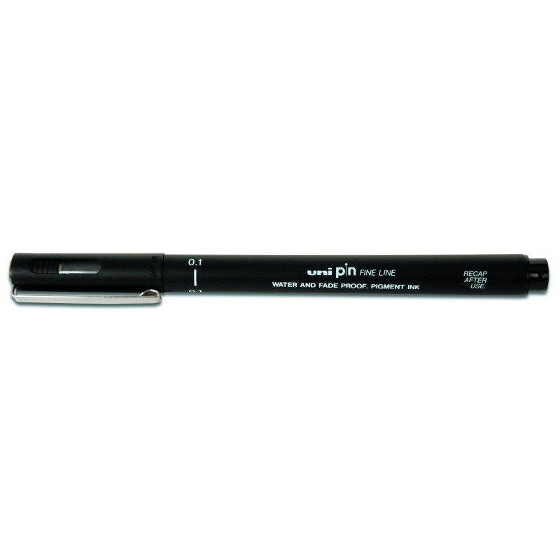 Penna di calibrazione Uni-ball PIN01-200(S) - Punta in policarbonato 0.1 mm - Inchiostro a pigmenti resistente all'acqua