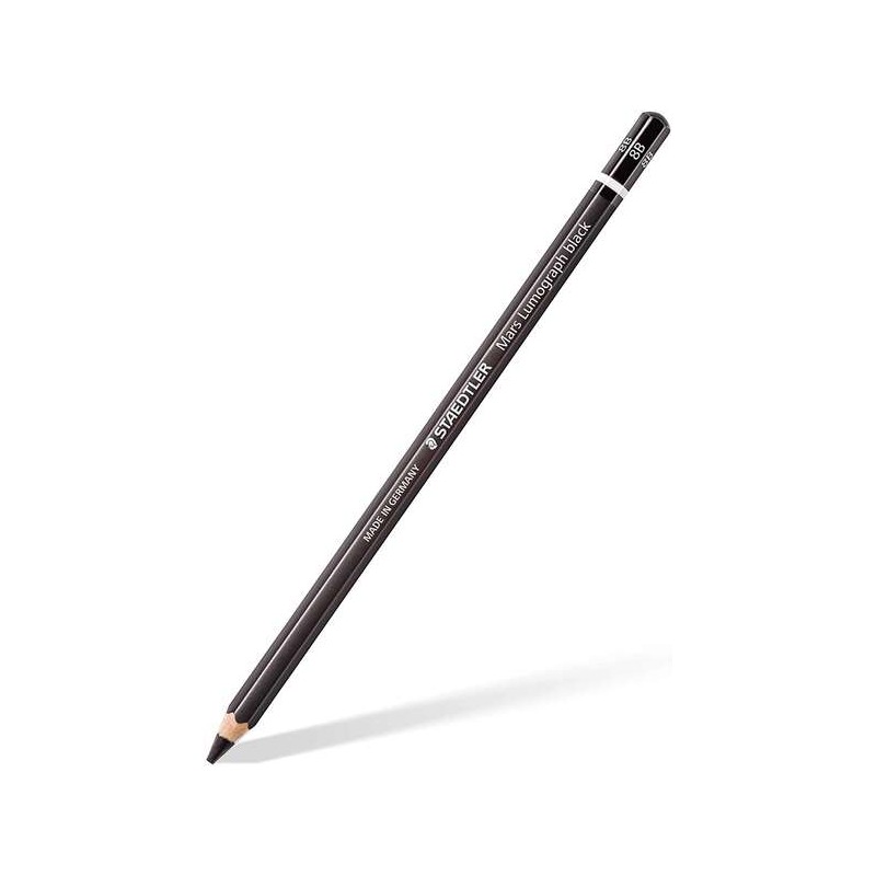 Staedtler Mars Lumograph Black Artist Pencil 100B Matita di grafite - Mina 8B - Resistenza alla rottura - Legno forestal