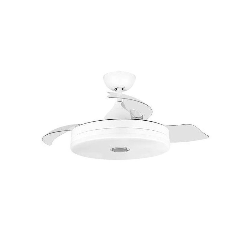 Orbegozo CPB 123105 Ventilatore da soffitto con altoparlante Bluetooth - Potente e silenzioso - Luce LED - Funzione reve