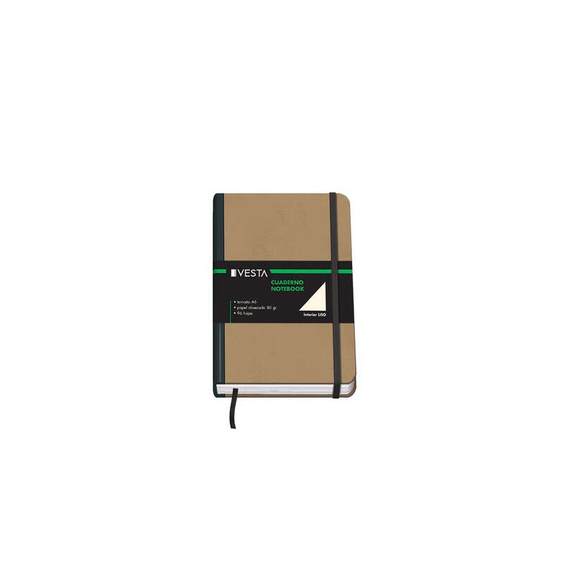 Quaderno di cartone Dohe con estremità arrotondate - 96 fogli di carta tamponata da 80 g - Copertina in tre pezzi con d
