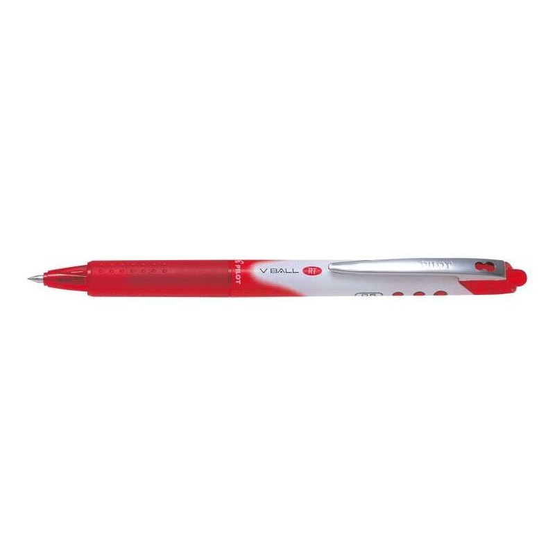 Penna a sfera Pilot V Ball RT 07 - Retrattile - Penna a sfera conica 0.5 mm - Tratto 0.25 mm - Impugnatura in gomma - Co