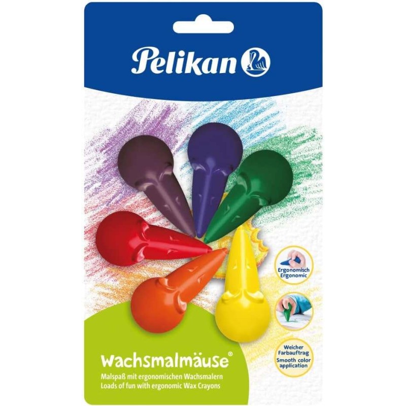 Pelikan Cera per mouse BL6 - Forma ergonomica - Non macchia - Colori assortiti