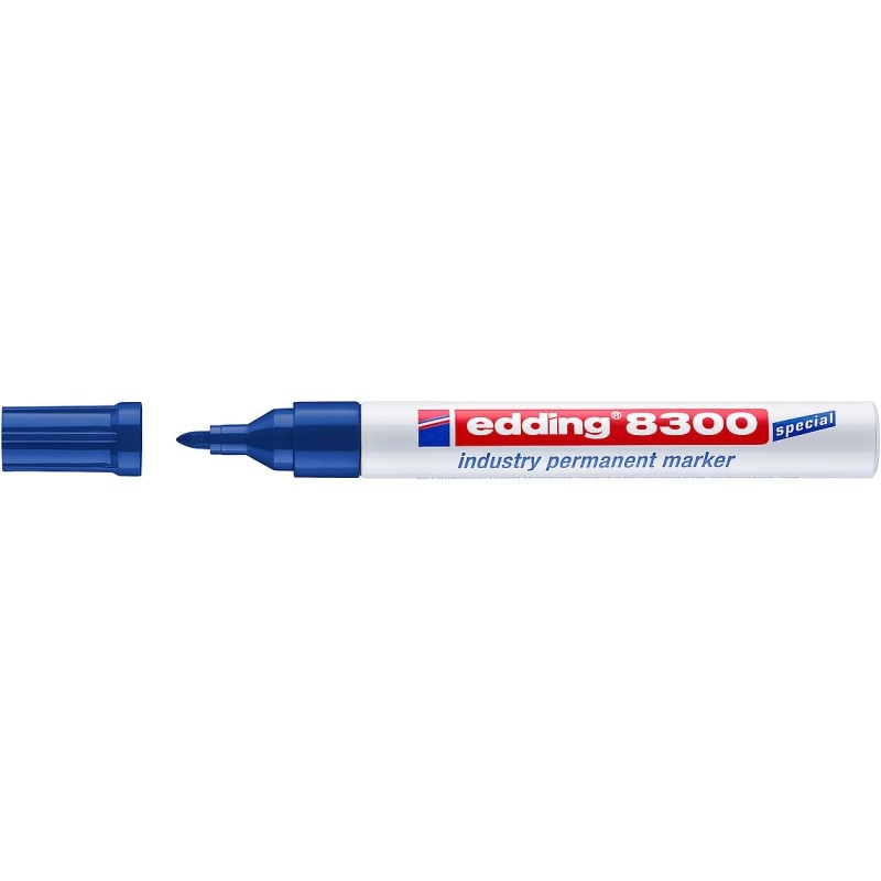 Edding 8300 Marcatore permanente industriale - Punta tonda 1.5-3 mm - Inchiostro resistente all'usura. allo sfregamento 