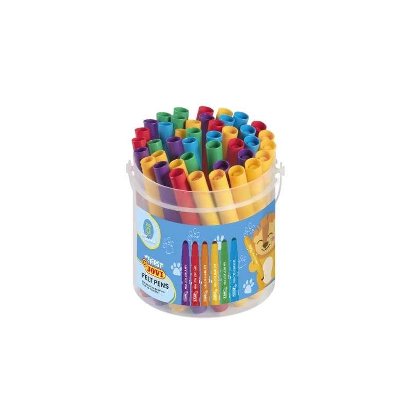 Jovi My First Felt Pen 36 matite in feltro - Punta affondante - Scorrimento facile - Colori assortiti