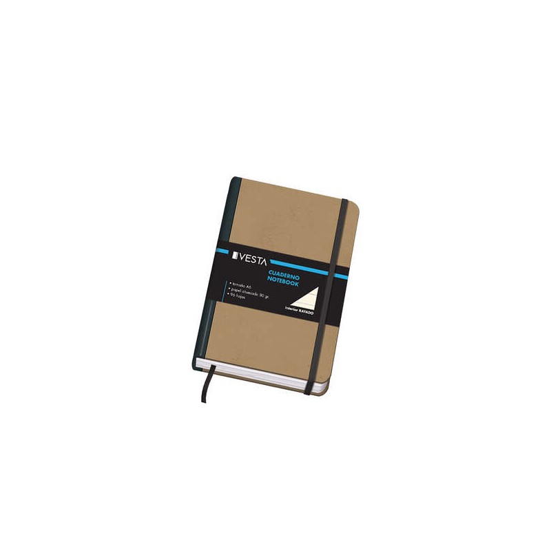 Quaderno di cartone Dohe con estremità arrotondate - 96 fogli di carta tamponata da 80 g - Copertina in tre pezzi con d