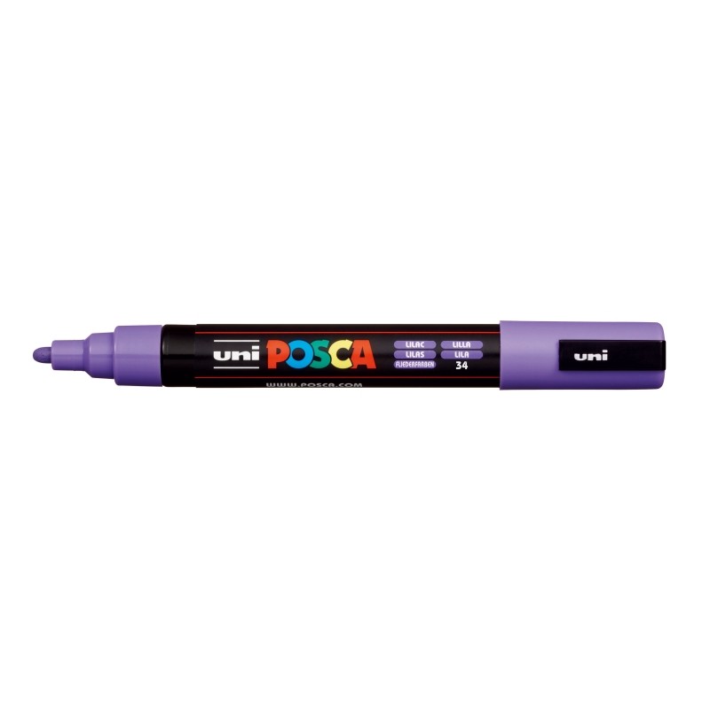 Posca PC-5M Marcatore a vernice - Punta in poliestere 1.8-2.5 mm - Inchiostro a base d'acqua - Resistente alla luce - No