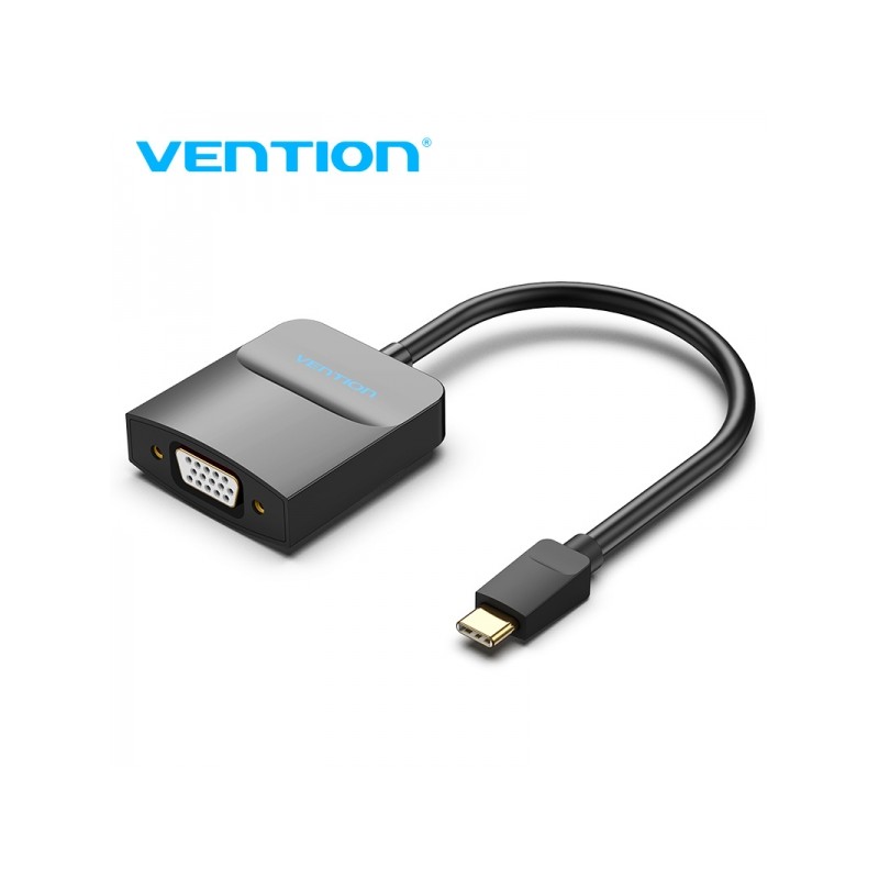 Adattatore USB-C maschio a VGA femmina di Vention - Nero