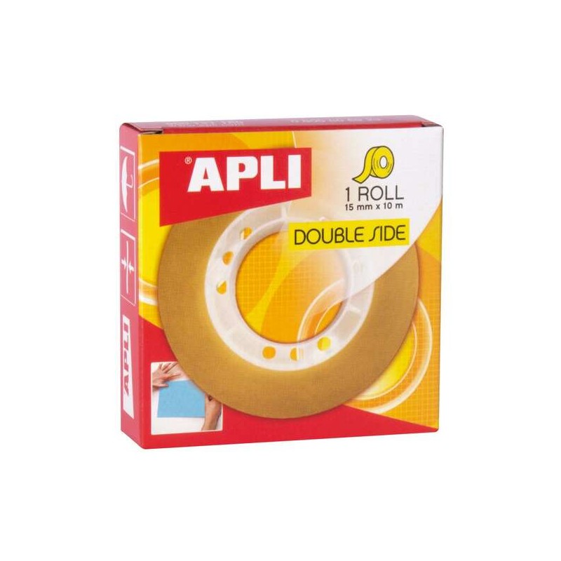 Nastro biadesivo Apli 15 mm x 10 m - Trasparente