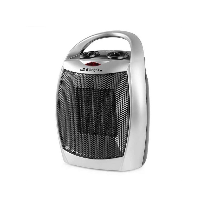 Orbegozo CR 5016 Riscaldatore in ceramica argento - Termostato regolabile - 2 livelli di potenza - Protezione contro il 