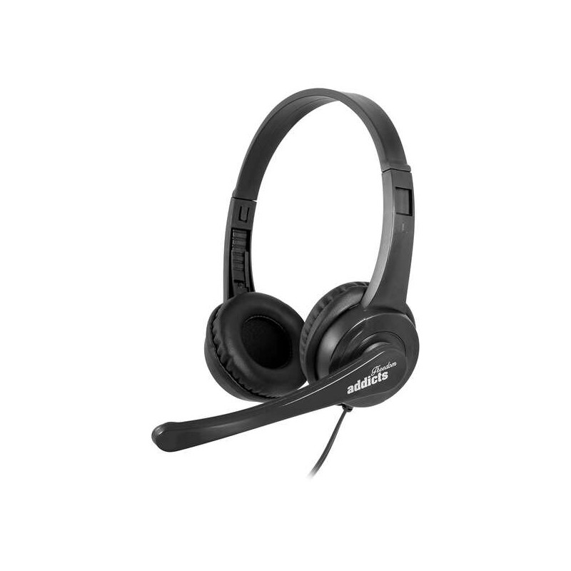 NGS Vox505 Cuffia USB con microfono - Microfono pieghevole - Padiglioni auricolari imbottiti - Archetto regolabile - Con