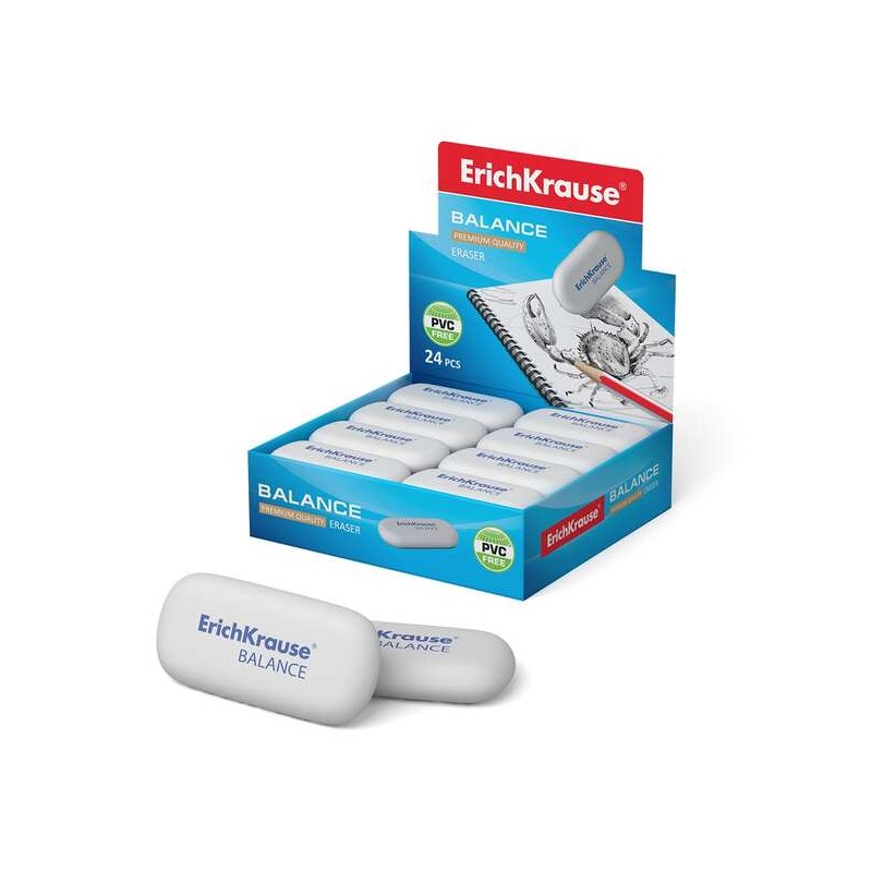 Erichkrause Balance Eraser Durezza media - In gomma termoplastica ipoallergenica - Ecologica e moderna - Senza impurità