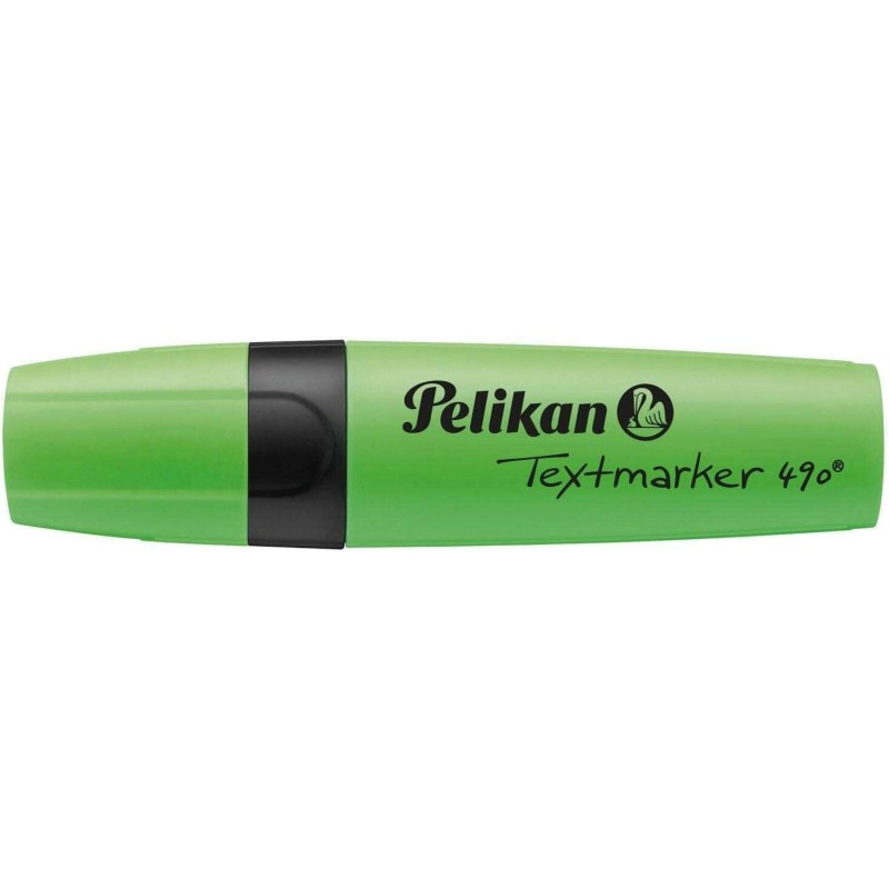 Pelikan Textmarker 490 Evidenziatore - A base d'acqua - 3 larghezze di linea - Verde fluorescente
