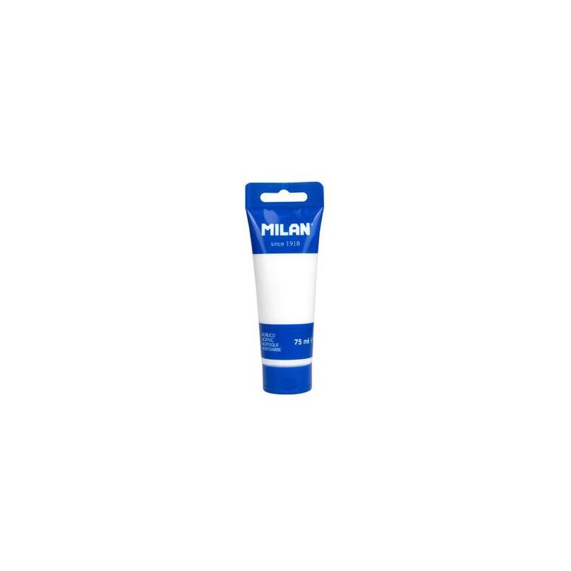 Milan Acrylic Paint Tubo 75ml - Pigmenti di alta qualità - Miscelabili - Colore Bianco