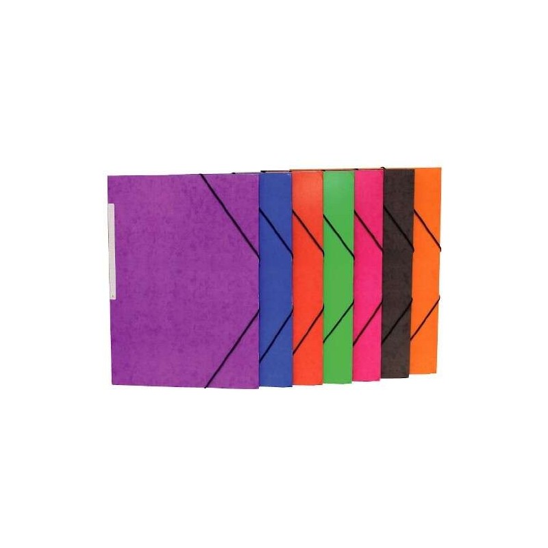 Cartella in cartone Mariola Prespan Simil con etichetta dorsale Folio 500gr/m2 - Misure 34x25cm - Chiusura con elastico 
