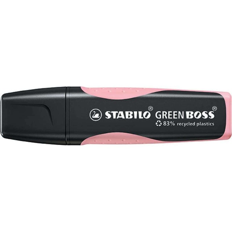 Evidenziatore pastello Stabilo Green Boss - Realizzato con l'83% di plastica riciclata - Linea da 2 a 5 mm - Ricaricabil