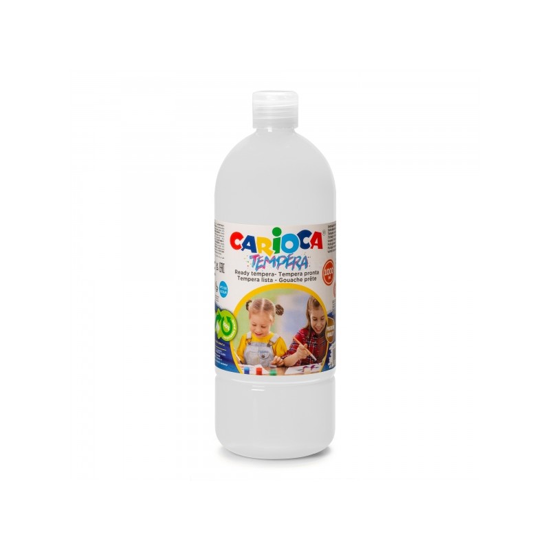Bottiglia di tempera Carioca 1000ml - Colori super lavabili - Facile da miscelare - Applicabile su materiali porosi - Al