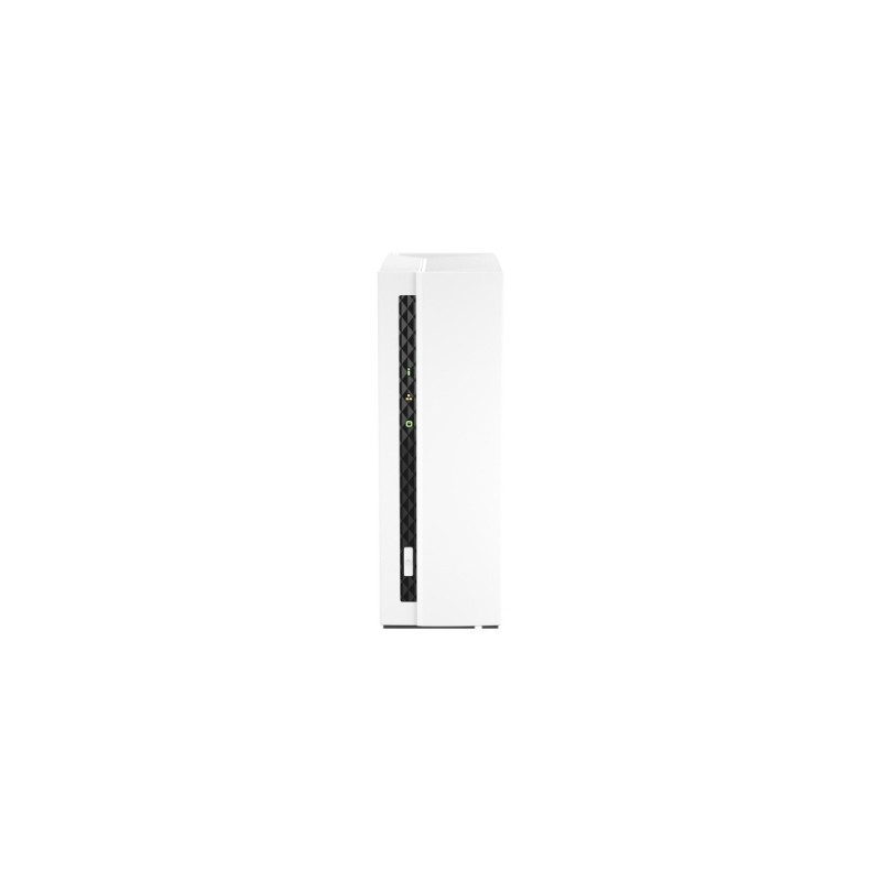 QNAP TS-133 NAS Tower Processore ARM Cortex-A55 - 2 GB di memoria - 1 alloggiamento da 2.5. 3.5 - USB. RJ-45 - Ventola d