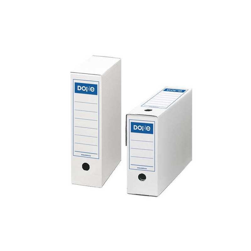 Dohe Definitive File Box - Formato Folio - Misure 255x355x100mm - Utilizzabile sia in orizzontale che in verticale - Fac