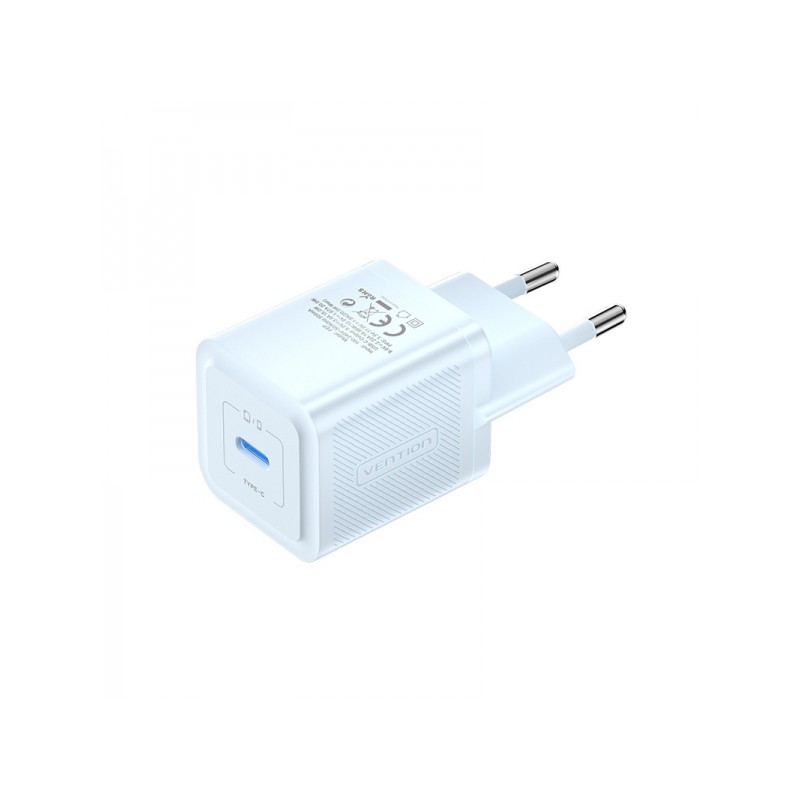 Caricatore da parete Vention GaN USB-C - Carica rapida UE - Colore blu
