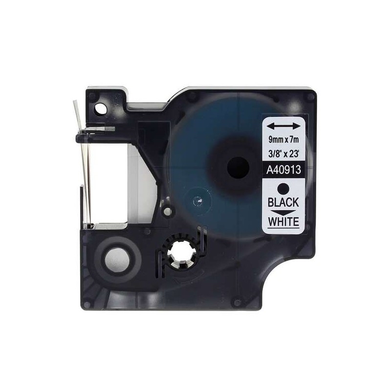 Dymo D1 40913 Nastro generico per stampanti di etichette - Testo nero su sfondo bianco - Larghezza 9 mm x 7 metri - Sost