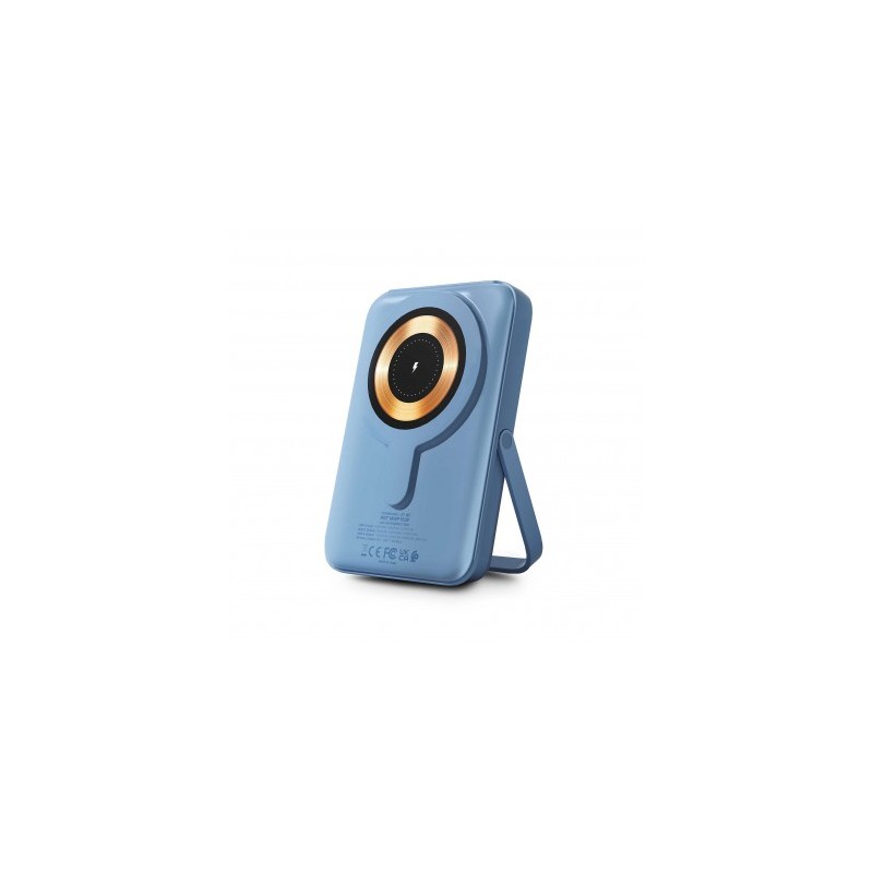 Urban Factory Magnee Powerbank Universale 10000mAh - Ingresso USB-C - Uscita USB-C. USB-A e Wireless - Colore blu